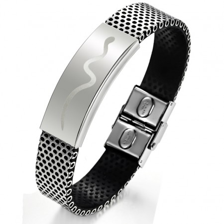 High Quality Male Viper Shape Titanium Bangle 