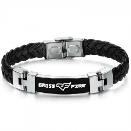 Reliable Reputation Titanium Leather Bangle 