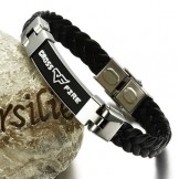 Reliable Reputation Titanium Leather Bangle 