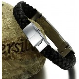 Reliable Reputation Titanium Leather Bangle 