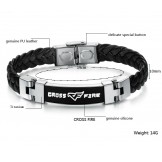 Reliable Reputation Titanium Leather Bangle 