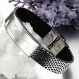 World-wide Renown Scorpion Titanium Leather Bangle 