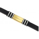 World-wide Renown Male Charm Titanium Silicone Bangle 