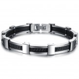 High Quality Male Titanium Silicone Bangle 