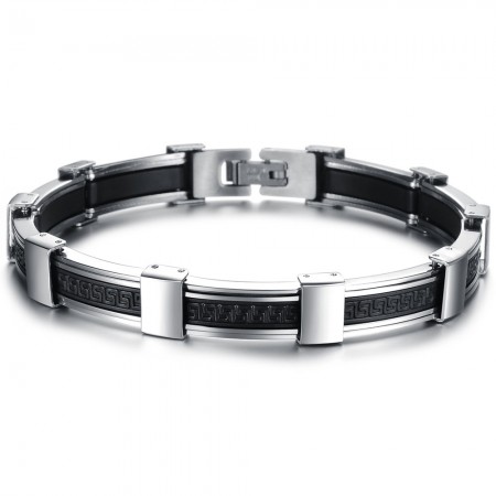 High Quality Male Titanium Silicone Bangle 