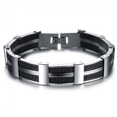World-wide Renown Male Titanium Silicone Bangle 
