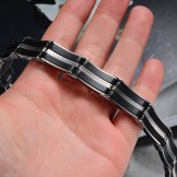 World-wide Renown Male Titanium Silicone Bangle 