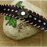 The King of Quantity Unisex Titanium Leather Bangle 