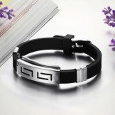 Excellent Quality Male Titanium Silicone Bangle 
