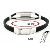 Quality and Quantity Assured Male Concise Titanium Silicone Bangle 