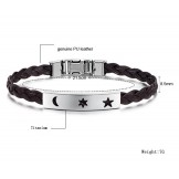 Durable in Use Titanium Leather Bangle