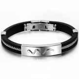 Reliable Reputation Viper Titanium Leather Bangle 