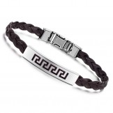 The King of Quantity Female Titanium Leather Bangle 