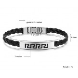 The King of Quantity Female Titanium Leather Bangle 