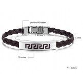 The King of Quantity Female Titanium Leather Bangle 