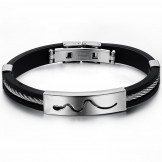 Durable in Use Hollow Titanium Silicone Bangle 