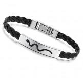 Reliable Reputation Female Titanium Leather Bangle 
