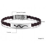 Reliable Reputation Female Titanium Leather Bangle 