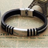 Wide Varieties Titanium Silicone Bangle 