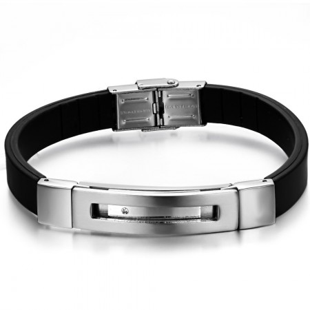Excellent Quality Male Titanium Silicone Bangle 