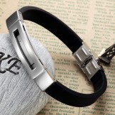 Excellent Quality Male Titanium Silicone Bangle 