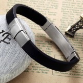 Excellent Quality Male Titanium Silicone Bangle 