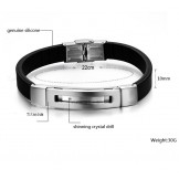 Excellent Quality Male Titanium Silicone Bangle 