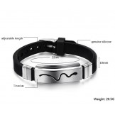 Wide Varieties Titanium Silicone Bangle 