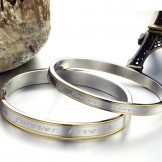 Stable Quality Forever Love Titanium Bangle For Lovers 