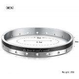 Complete in Specifications Titanium Bangle For Lovers 