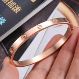Wide Varieties Female Screw Titanium Bangle 