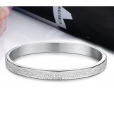 Stable Quality Scrub Titanium Bangle For Lovers 