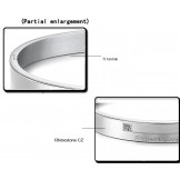Excellent Quality Concise Titanium Bangle For Lovers With Rhinestone
