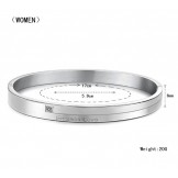 Excellent Quality Concise Titanium Bangle For Lovers With Rhinestone