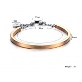 Reliable Quality Female Lock Shape Titanium Bangle 