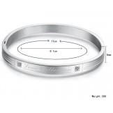 Quality and Quantity Assured Titanium Bangle For Lovers With Rhinestone