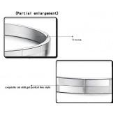 Wide Varieties Grid Titanium Bangle For Lovers
