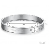 Excellent Quality Titanium Bangle For Lovers With Rhinestone
