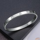 High Quality Female Titanium Bangle With Diamond