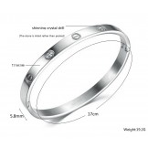 High Quality Female Titanium Bangle With Diamond