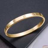 Stable Quality Female Titanium Bangle With Diamond