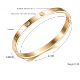 Stable Quality Female Titanium Bangle With Diamond