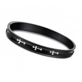 Durable in Use Cross Titanium Bangle For Lovers  