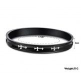 Durable in Use Cross Titanium Bangle For Lovers  