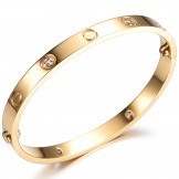 Reliable Quality Female Titanium Bangle With Rhinestone
