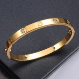 Reliable Quality Female Titanium Bangle With Rhinestone
