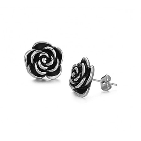 High Quality Female Flower Shape Titanium Earrings 