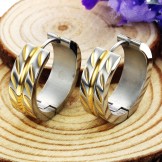 Reliable Reputation Female Maple Leaf Shape Titanium Earrings 