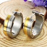 Easy to Use Wall Pattern Titanium Earrings 