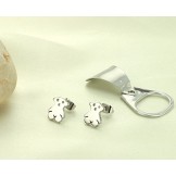 Reliable Reputation Female Bear Shape Titanium Earrings 